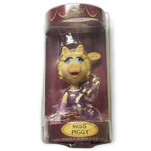 Jim Henson Miss Piggy Hand Painted Bobblehead Doll Ceramic Figurine Muppet Show